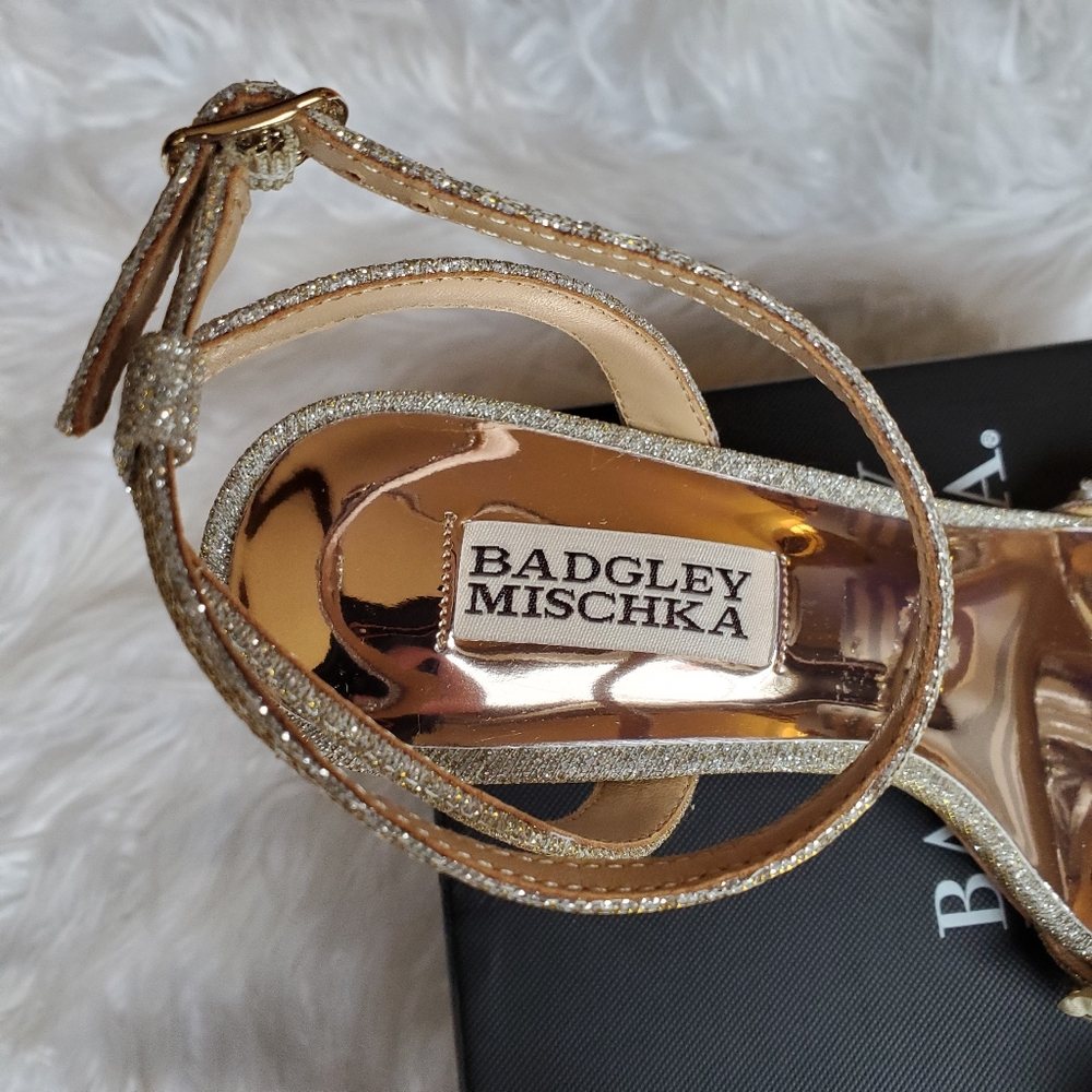 NIB Badgley Mischka 'Telissa' Kitten Heel Sandal, 5.5 - Picture 10 of 15